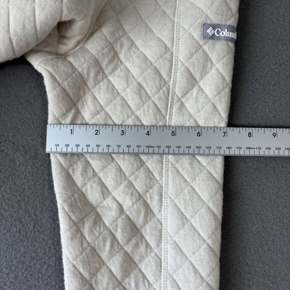 Columbia Quilted Snap Jacket Womens Size L Beige Lightweight Casual Outdoor Coat - Picture 11 of 16